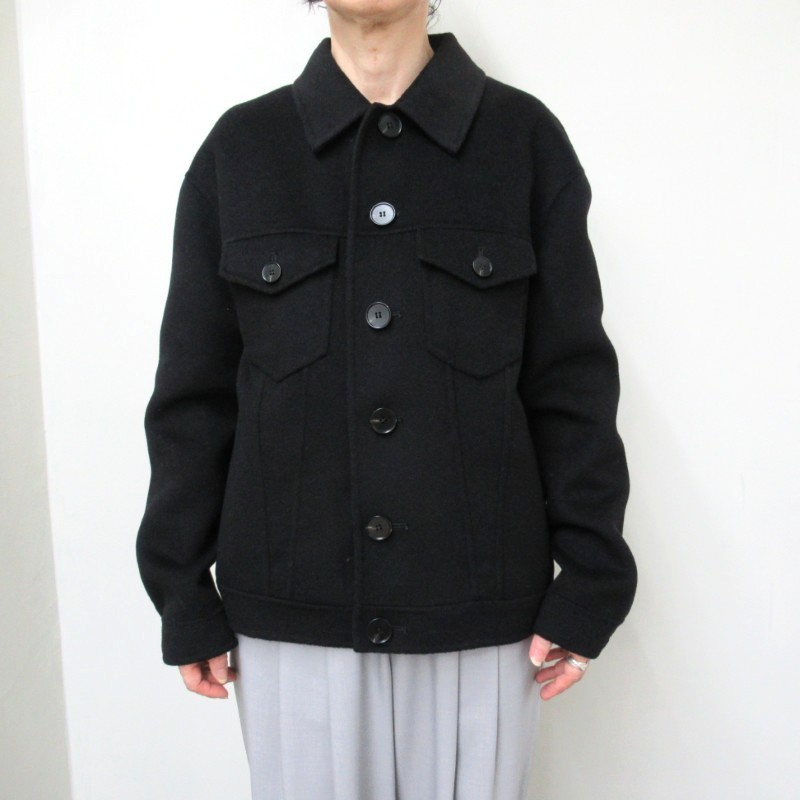 estelle  カシミヤ混WOOLジャケット /BK